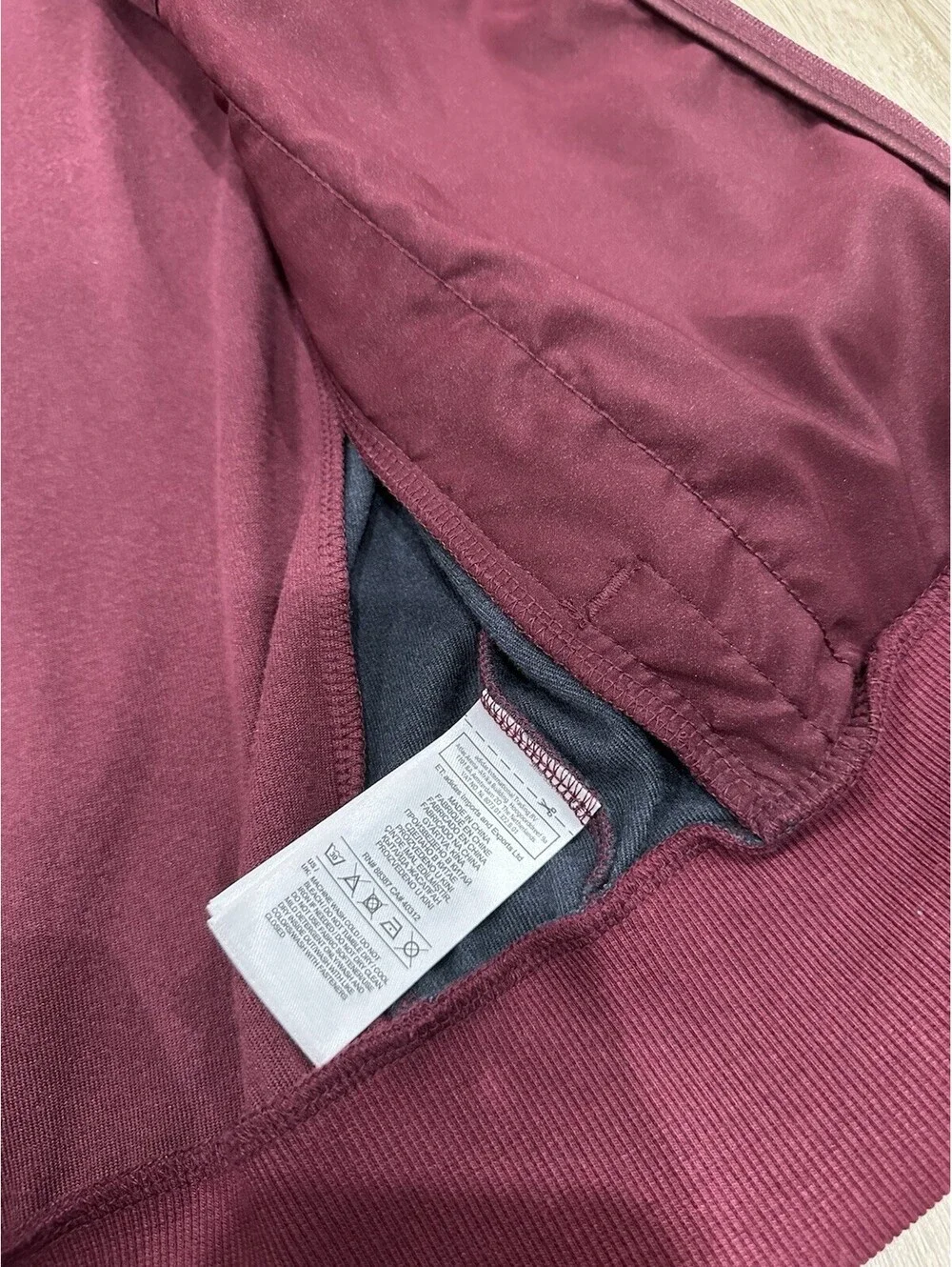 Retro Adidas Velour Tack Top Jacket Mens Medium Burgandy